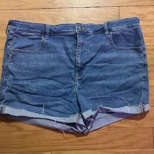 American Eagle Outfitters High-Rise Shortie Classic Blue Denim Shorts